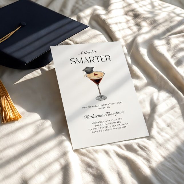 A Tini Bit Smarter Espresso Martini Studenten Inbjudningar (Skapare uppladdad)