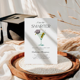 A Tini Bit Smarter Martini Glass Studenten Inbjudningar