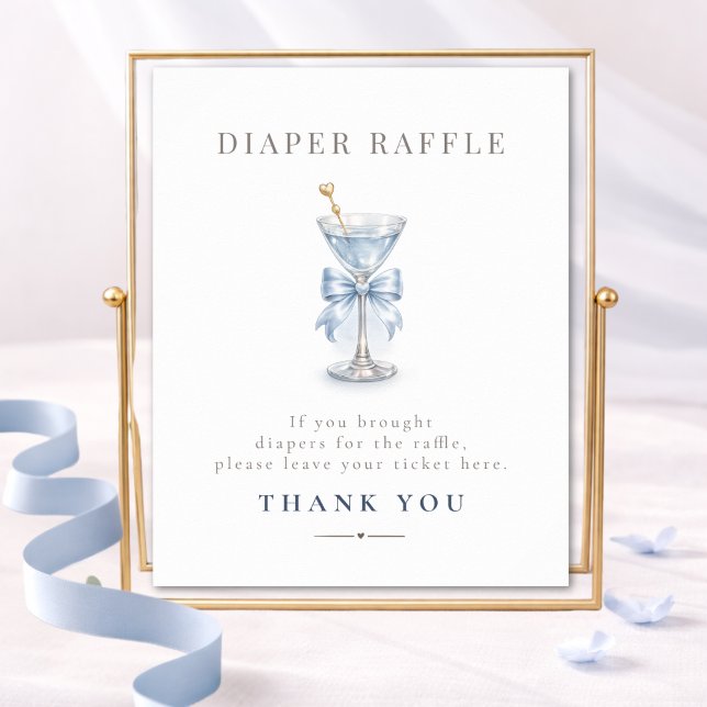 A Tini On The Way Baby Shower Diaper Raffle Sign Poster (Skapare uppladdad)