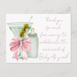 A Tini One Baby Girl Thank You Post Card Helg Vykort
