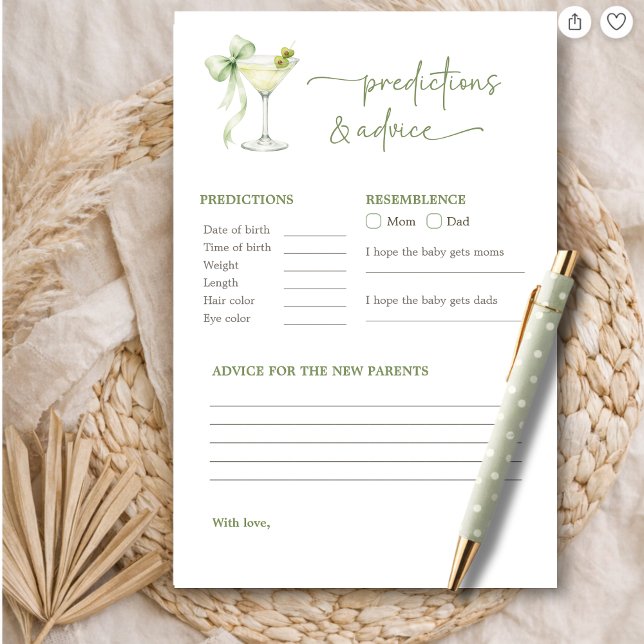 A Tini One Baby Shower Predictions & Advice Game (Skapare uppladdad)