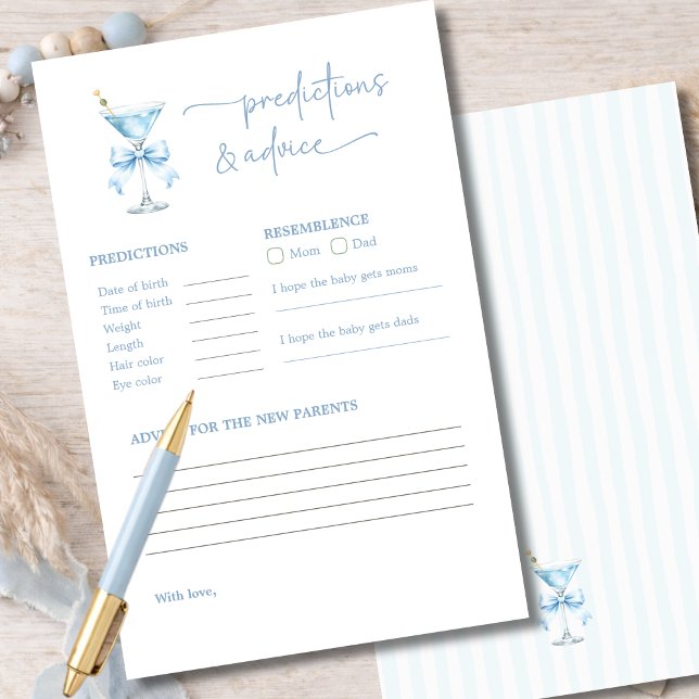 A Tini One Baby Shower Predictions & Advice Game (Skapare uppladdad)