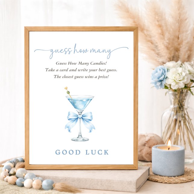 A Tini One Blue Baby Shower Game Guess How Many Poster (Skapare uppladdad)