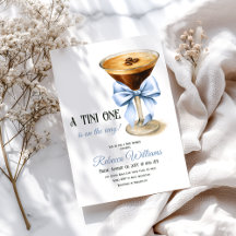 A Tini One Blue Bow Espresso Martini Baby Shower