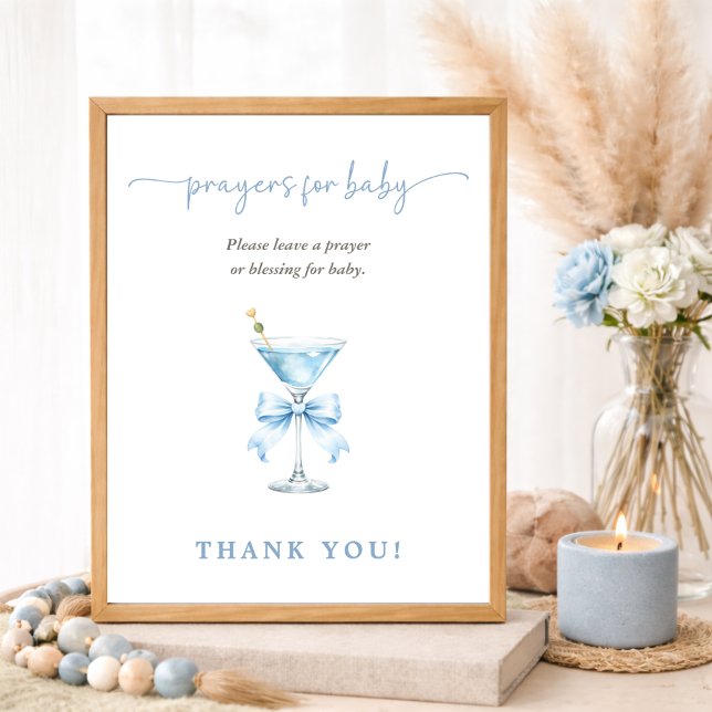 A Tini One Chic Bow Baby Shower Prayers for Baby Poster (Skapare uppladdad)