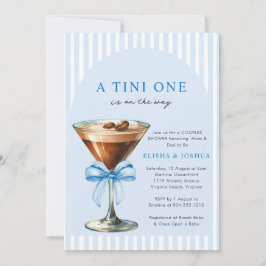 A Tini One Is on the Way Couples Photo Baby Shower Inbjudningar