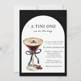A Tini One Is on the Way QR code Baby Shower Inbjudningar