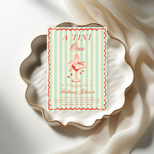 A Tini One Martini Baby Shower Inbjudningar