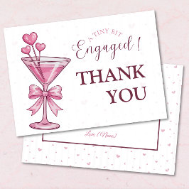 A Tiny Bit Engaged Pink Martini Bridal Shower Tack Kort
