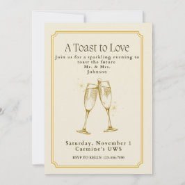 A Toast to Love Engagement Party Invitation Inbjudningar
