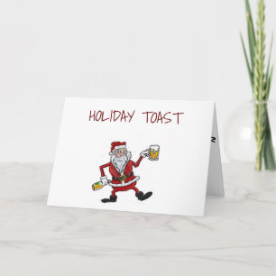 **A TOST FÖR HELGDAG CHEER FRÅN SANTA** KORT