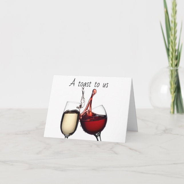 **A TOST TILL OSS** PÅ VÅR "ÅRSDAGS" KORT (Framsida)