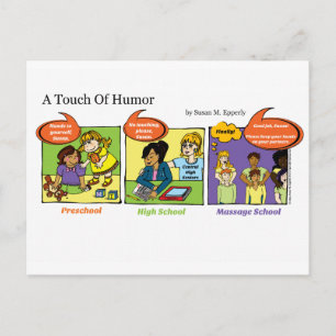 "A Touch of Humor" Händer to Yourself Massage Teck Vykort