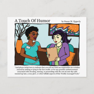 "A Touch of Humor" Massage Informed Consent Teckna Vykort