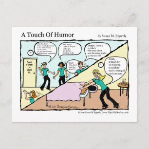 "A Touch of Humor" Spa-massage bakom Scenes Vykort