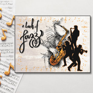 A Touch of Jazz - Elegant Saxophone Vykort