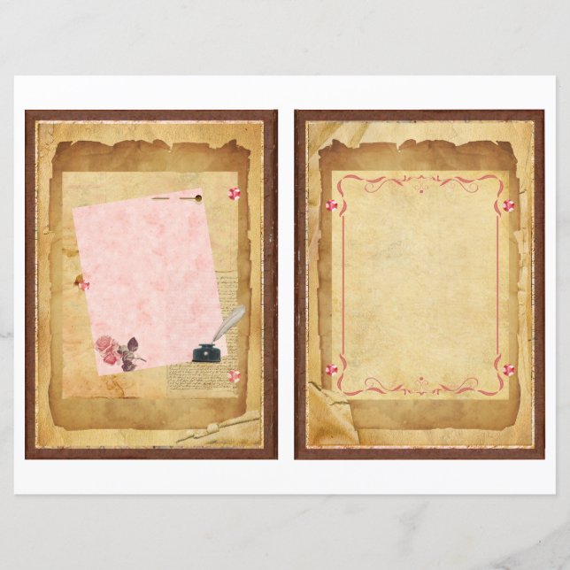 A Touch of Rosa Junk Journal Page (Framsida)