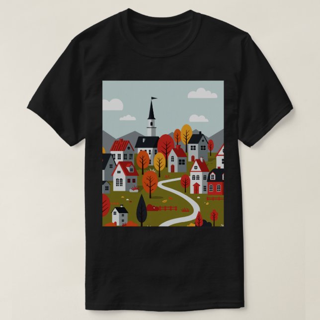 A town in nature t shirt (Design framsida)