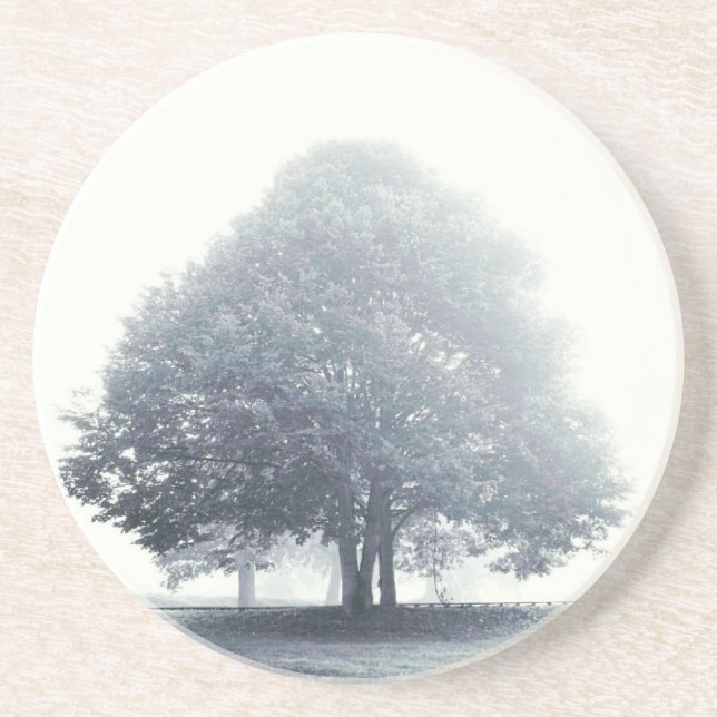 A Träd i Fog Underlägg Sandsten (Framsidan)