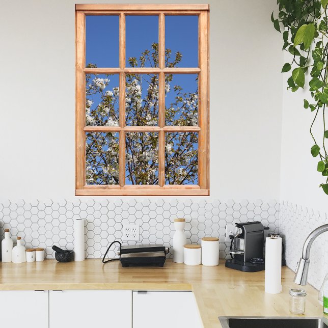 A Träd i Springtime-vyn från ett fönster Poster (Skapare uppladdad)