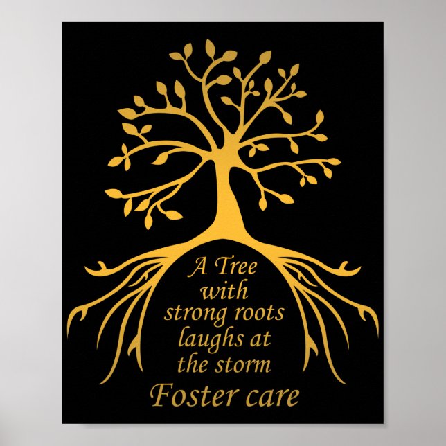 A träd med starka rötter Foster Care Adoption Poster (Framsidan)