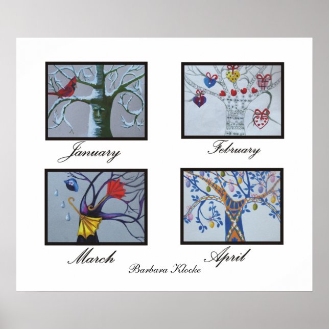 A Träd per månad Poster (Framsidan)