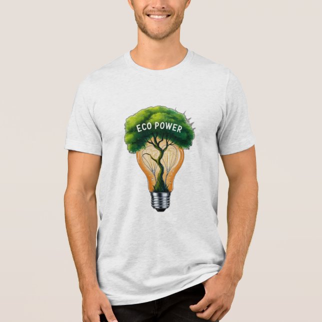 A träd som växer inuti en glödlampa t shirt (Framsida)
