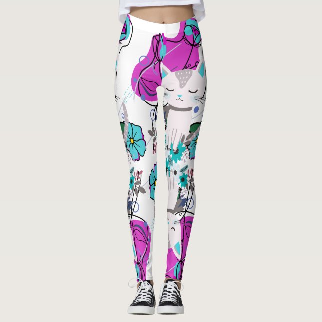 A Trendy Colourful Design  Leggings (Framsida)