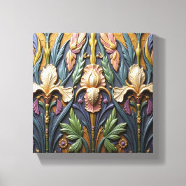 A Trio of Irises Canvastryck