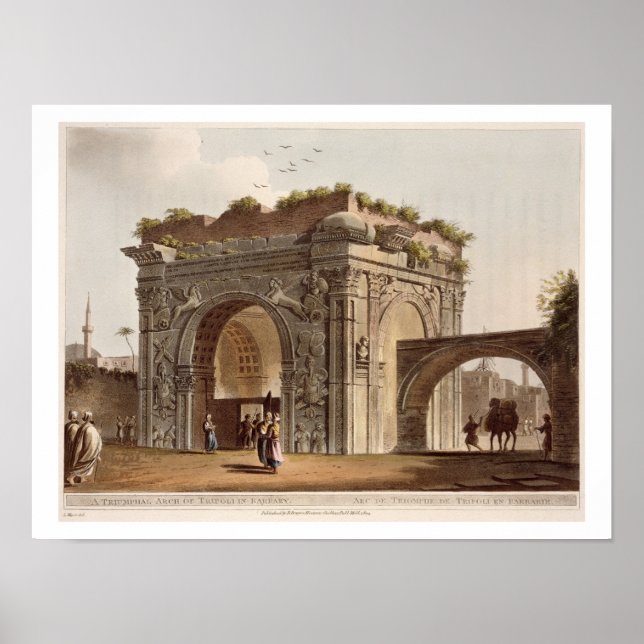 A Tripoli Triumphal Arch i Barbary, platta 24 f Poster (Framsidan)