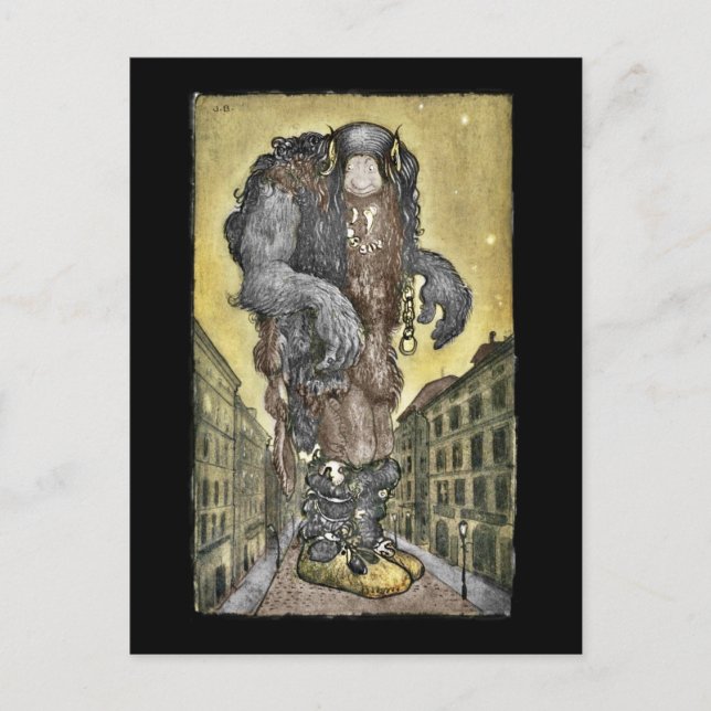 A Troll i staden Vykort (Framsida)