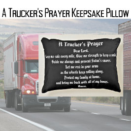 A Truckers bön Black and White Keepsaké Pillow Prydnadskudde