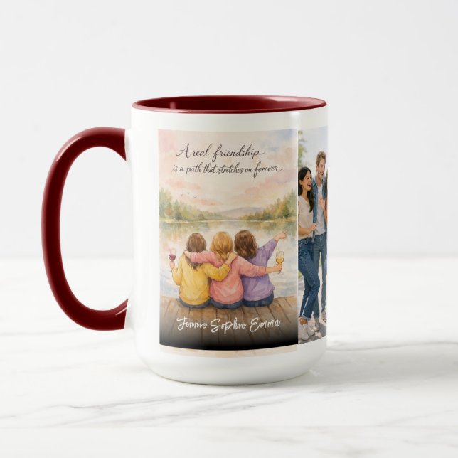 A True Friendship | Friendship Day | Inspirational Mugg (Vänster)