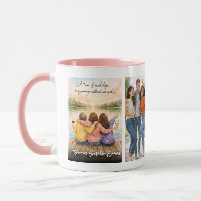 A True Friendship | Friendship Day | Inspirational Mugg (Vänster)