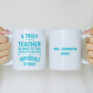A Truly Fantastisk Teacher Turcoise Aqua Coffee Mu Kaffemugg