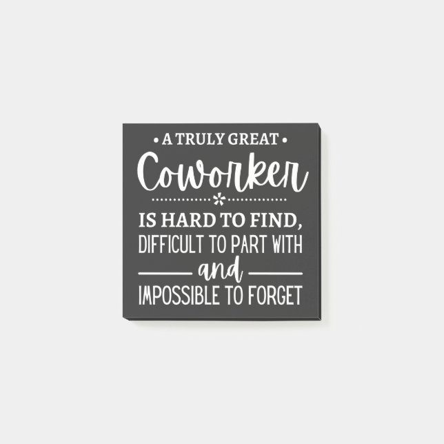 A Truly Great Coworker Post-it Block (Framsida)