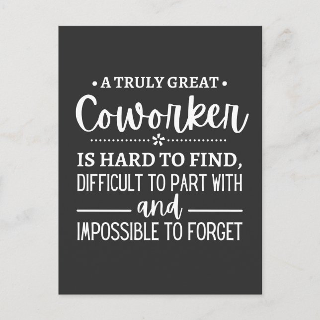 A Truly Great Coworker Vykort (Framsida)