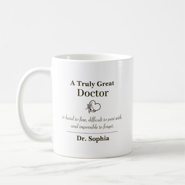 A Truly Great Doctor Appreciation Gift Kaffemugg (Vänster)