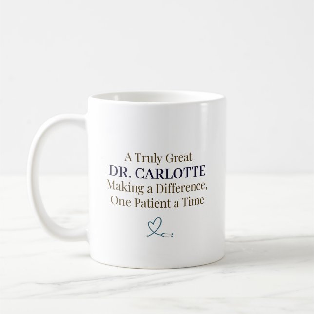 A Truly Great Doctor Personalized Appreciation Kaffemugg (Vänster)