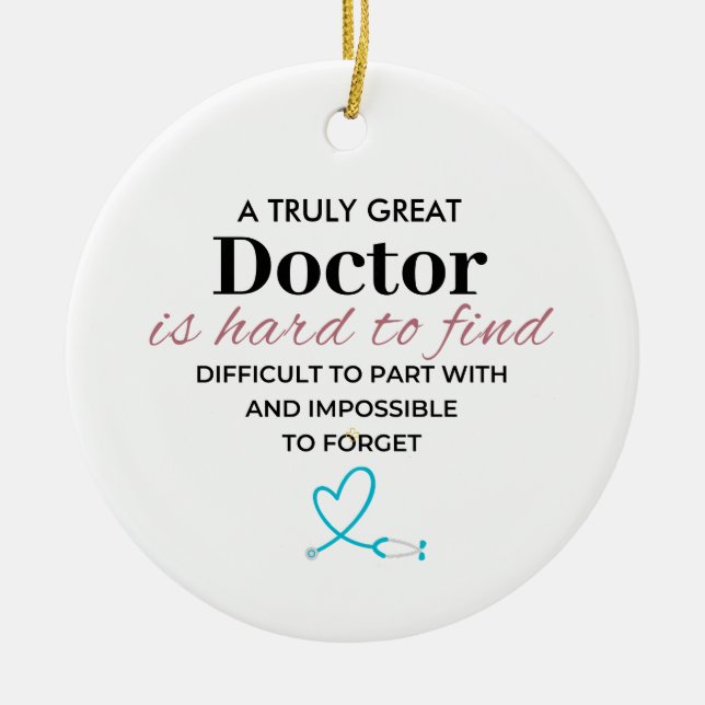 A Truly GreatA Truly Great Doctor – Personalized  Julgransprydnad Keramik (Framsidan)