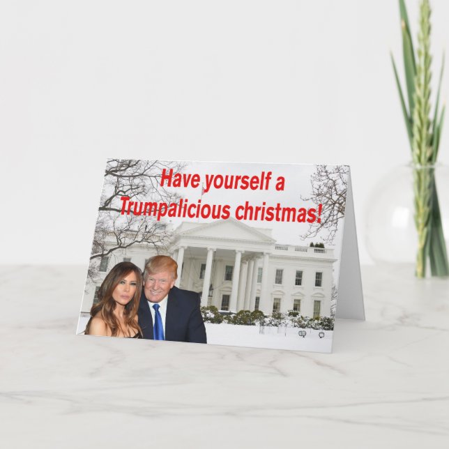 A Trumpalicious christmas från Donald and Melania Helgkort (Framsida)