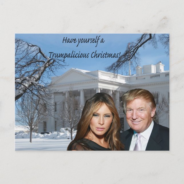 A Trumpalicious christmas från Donald and Melania Vykort (Framsida)