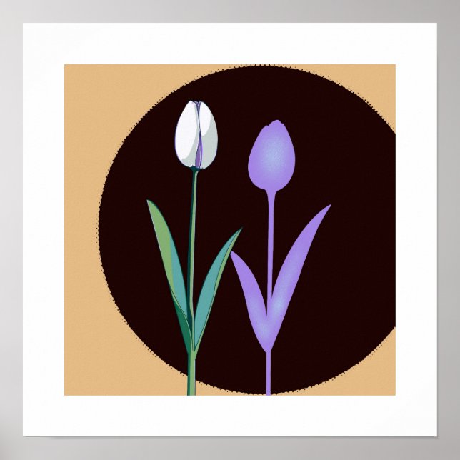 A tulip and its shadow — but with a twist. poster (Framsidan)