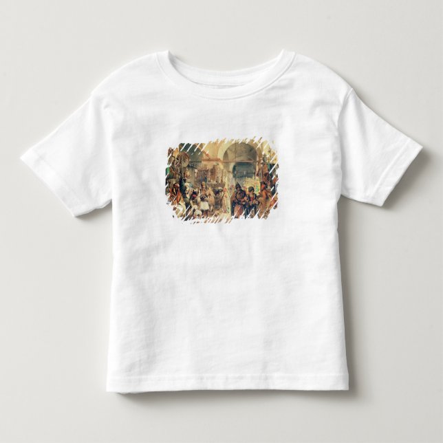 A Turkish Bazaar, 1854 (blyertspenna & w/c på papp T-shirt (Framsida)