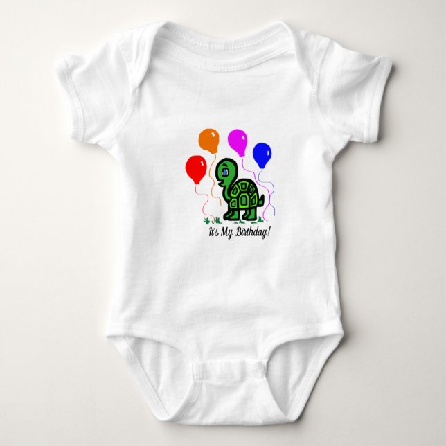 A Turtle and Balloons T-Shirt (Framsida)