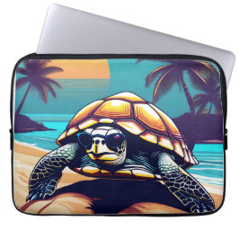 A Turtle Wearing Sunglasses Laptop Fodral
