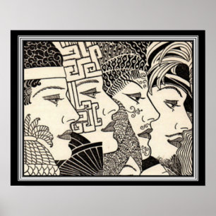 "A Tusan Lives" Art Deco Skriv ut 16 x 20 Poster