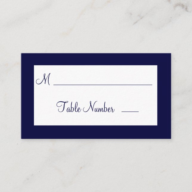 A Twinkle Ljus Bröllop Place Cards (flottan) Placeringskort (Framsida)