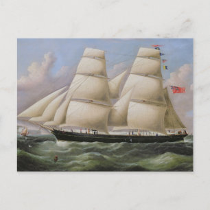 A Two Msted Schooner off Dover (olja på arbetsyta) Vykort