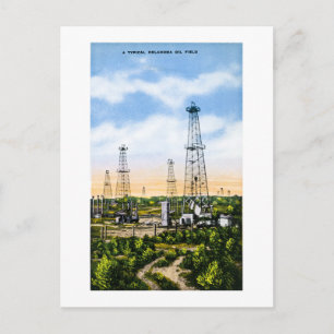 A Typical Oklahoma Oil Fält Vykort
